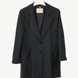 Twinset Black Ponte Long Oversized Blazer